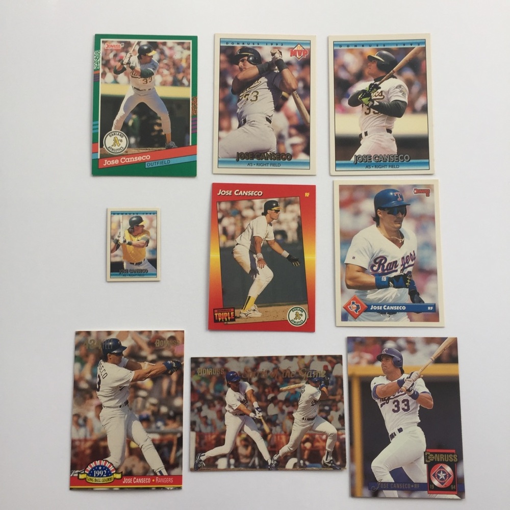 ⚾️ Jose Canseco 9 Donruss Cards